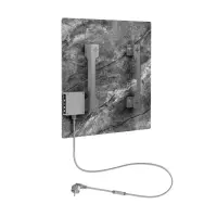 AENO Premium Eco Smart Quadro Wall Heater, 500W, 50x50 cm., Tempered glass, Infrared+convection heating type, LED display Plug type: Europe (E/F type), Antique Marble, Made in Poland, Limited edition – pilt 2