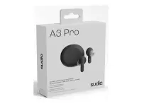 Sudio Earbuds | A3 Pro | Bluetooth | In-ear | Microphone | Cloudy Black | Noise canceling | Wireless – pilt 5