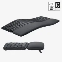 Logitech ERGO K860 klaviatuur Kontor RF juhtmeta ühendus + Bluetooth QWERTY US rahvusvaheline Grafiit
