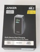 SALE OUT. Anker Power Bank, 200 W | Prime | 20000 mAh | Black | UNPACKED, SMALL  SCRATCHED ON TOP