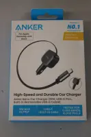 SALE OUT. Anker Nano Car Charger (75W, USB-C Port, Built-In Retractable USB-C Cable) | Anker Nano Car Charger (75W, USB-C Port, Built-In Retractable USB-C Cable) | DEMO
