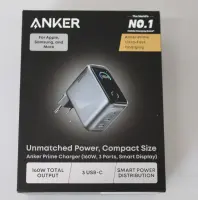SALE OUT. Anker Prime Charger, 3 Ports, Silver | Anker Prime Charger, 3 Ports, 160W, Silver | DEMO