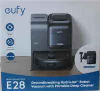 SALE OUT. Anker Eufy Robot Vacuum Cleaner Omni E28, Black | Anker Eufy Robot Vacuum Cleaner | Omni E28 | Wet&Dry | Dust capacity 3 L | 20000 Pa | Black | DAMAGED PACKAGING, MISSING INNER PACKAGING (BAGS). ITEM IS USED, DIRTY, WET AND SCRATCHED. NOT FULL LIQUID BOTTLES | 24 month(s)