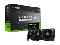 MSI GeForce RTX 5080 16G VENTUS 3X OC BLACK | NVIDIA | 16 GB | GeForce RTX 5080 | GDDR7 | HDMI ports quantity 1 | PCI Express Gen 5