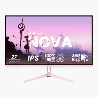 Arozzi | Nova | 27 " | IPS | QHD | 16:9 | 260 Hz | 1 ms | 2560 x 1440 pixels | 350 cd/m² | HDMI ports quantity 2 | Pink – pilt 2