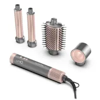 GA.MA uniQ Flow, 1550 W, 4-ühes, hall/roosa - Juuste kujundamise seade