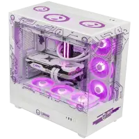 LORGAR PRO P401 - AMD 7800X3D 8C/16T, 360 AIO, NVIDIA RTX 5070Ti 16GB, 32GB@6400mhz, 2TB SSD NVME, 850W PSU, White, 3Y – pilt 2