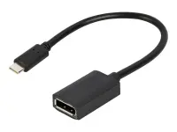 Cablexpert USB Type-C to DisplayPort adapter cable, 4K, 15 cm, black | Type-C to DisplayPort
