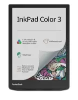 E-Reader POCKETBOOK InkPad Color 3 7.8" 1872x1404 1xUSB-C Wireless LAN Bluetooth PB743K3-1-WW