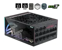 Power Supply MSI MPG Ai1300TS PCIE5 ATX PC 100 - 240 V 1300 W MPGAI1300TSPCIE5