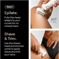 Braun Epilator | Silk-épil 9 Flex SkinSpa SES9-481 3D | Operating time (max) 50 min | Number of power levels 2 | Wet & Dry | White/Gold