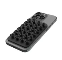 Fixed | MagSafe Holder With Suction Cups | MagMate | Apple | iPhone 12 and newer, or any phone with a MagSafe case | Liquid Silicone | Black