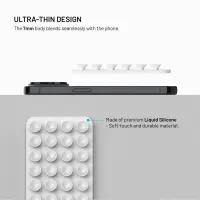 Fixed MagSafe holder with suction cups | Cup holder | Liquid silicone | White – pilt 2