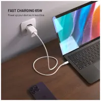 Fixed Mini GaN power adapter with USB-C output and PD support, 65W – pilt 4