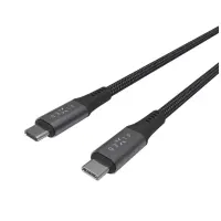 Fixed Braided Cable USB-C/USB-C, 2m, USB4 gen2 20Gbps, 4K 60Hz, 240W | FIXDBP-CC2-GR – pilt 4