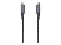 Fixed Braided Cable USB-C/USB-C, 2m, USB4 gen2 20Gbps, 4K 60Hz, 240W | FIXDBP-CC2-GR