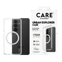 PanzerGlass CARE™ by ® Urban Explorer Case Transparent w. White Qi Samsung Galaxy S26 mobiiltelefoni ümbris Kate Läbipaistev
