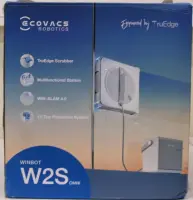 SALE OUT. | Ecovacs Window Cleaning Robot | WINBOT W2S OMNI | Corded | 8000 Pa | White | DAMAGED PACKAGING AND PAINT, MISSING CLEANING BOTTLE. ITEM AND PARTS ARE SCRATCHED, DIRTY