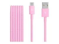 Apple USB-A to USB-C Woven Cable (1.5m) - Power Pink | Apple