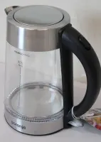 SALE OUT. Gorenje K17GDWII Kettle, Electric, Capacity 1.7 L, Power 2200 W, Stainless steel | SALE OUT. | Gorenje Kettle | K17GDWII | 2200 W | Electric | 1.7 L | 360° rotational base | Stainless steel/Glass | Stainless steel/Transparent | DAMAGED PACKAGING AND GLASS – pilt 3