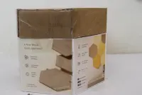 SALE OUT. Nanoleaf Elements Wood Look Hexagons Starter Kit (13 panels) | Cool White + Warm White | DAMAGED PACKAGING