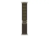 APPLE 49mm Dark Olive Alpine Loop - Medium - Natural Titanium Finish | Apple