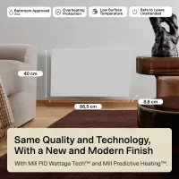 Mill Color Panel Heater, Wifi+App control | COLOR700WIFI4 | Panel Heater | 700 W | Suitable for rooms up to 9-12 m² | Matte White | IPX4 – pilt 15