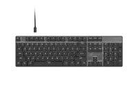 Natec Amberjack | Keyboard | Wired | US | Linear | White backlight, Hot-swappable switches, Anti-ghosting, Built-in memory, Macro recording | Black/Gray