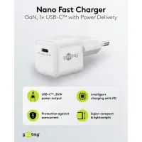 Goobay 20 W USB-C PD GaN Fast Charger Nano | USB-C
