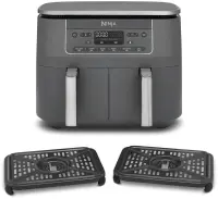 NINJA Double hot air fryer | DZ300EU | Power 2400 W | Capacity 7.6 L | Grey