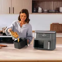 NINJA Double hot air fryer | DZ300EU | Power 2400 W | Capacity 7.6 L | Grey – pilt 2