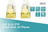 Digitus | CAT 6A S/FTP patch cable, 10 pieces | DK-1644-A-010-10 | S/FTP | Gray