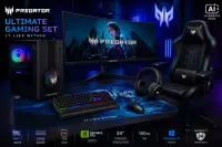 Acer Ultimate Gaming Set | Orion 3000 + X34 V3 + PGC371 + Aethon 700 + Galea 550 + Cestus 333 + PMP470 | Desktop | Tower | Intel Core Ultra 7 | 265F | 32 GB | DDR5 | 1000 GB | NVIDIA GeForce RTX 5070 | US | Windows 11 Home