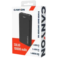 CANYON power bank OnPower 100  10000mAh Black – pilt 5