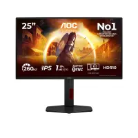 AOC | 25G4ZR | 25 " | Fast IPS | FHD | 16:9 | 240 Hz | 0.5 ms | 1920 x 1080 pixels | 300 cd/m² | HDMI ports quantity 2 | Black