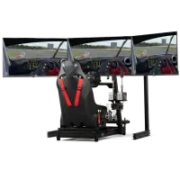 Next Level Racing Floor stand | Tilt | ELITE Free Standing Triple Add-On Monitor Stand | 21-43 " | Black
