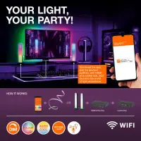 Osram SMART+ WIFI PLANON MAGIC PANEL 450x450mm RGB+TW Dimmable IR RC White | 24 W | RGBTW | Wi-Fi – pilt 2