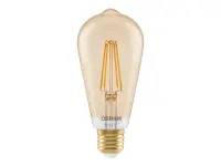 Osram SMART+ MATTER Filament Dimmable Classic Edison 53 824 Gold | E27 | 6 W | Warm White | Wi-Fi