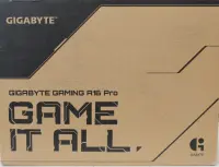 SALE OUT. Gigabyte GAMING A16 PRO DYHG5EECC4SH 16" QHD+ i7-240H/32GB/1TB/RTX 5080/Win11 Home/ENG kbd/2Y Warranty | Gigabyte A16 Pro Gaming DYH | Titanium Black | 16 " | IPS | WQXGA | 2560 x 1600 pixels | 165 Hz | Anti-glare | Intel Core 7 | 240H | 32 GB | LPDDR5x | Solid-state drive capacity 1000 GB | NVIDIA GeForce RTX 5080 | GDDR6 | 16 GB | Windows 11 Home | 802.11ax | Bluetooth version 5.2 | Keyboard language US international | Keyboard backlit | Warranty 24 month(s) | Battery warranty 12 mon