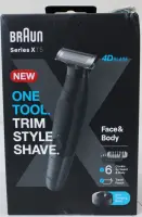 SALE OUT. Braun XT5300 Series XT5 Face&Body Hair trimmer, Black/Silver | Braun Face and Body Hair trimmer | XT5300 Series XT5 | Cordless | Wet & Dry | Number of length steps 6 | Black/Silver | DAMAGED PACKAGING | Warranty 24 month(s)