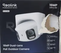 SALE OUT. Reolink PoE 4K 16MP Dual Lens and 180° panoramic view Camera | Reolink UHD Dual-Lens PoE Surveillance Camera with 180° Panoramic View | RP-PCT16MD | 24 month(s) | Dual lens | 16 MP | F2.8mm/F1.6 | IP67 | H.265/H.264 | Micro SD, Max. 512 GB | DAMAGED PACKAGING