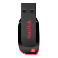 SanDisk Cruzer Blade USB Flash Drive 128GB, Black/Red