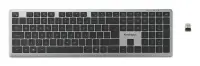 Kensington KB535 EQ Rechargeable Multi-Device Full Size Keyboard RF+BT, US, Space Grey