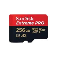 SanDisk Extreme PRO microSDXC Memory Card 256GB UHS-I + SD Adapter