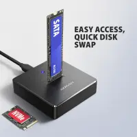 Axagon ADSA-M2C11 HDD/SSD dokkimisjaam USB 3.2 Gen 2 (3.1 Gen 2) Type-C Must