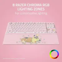 Razer Ornata V3 Tenkeyless | Gaming keyboard | Wired | US | Razer Mecha-Membrane Switches | Wrist Rest | Pikachu Eevee Edition – pilt 4