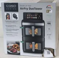 SALE OUT. Caso 03189 DuoTower Double Air Fryer, Total capacity 12.4 L, Black | Caso Double Air Fryer | AirFry DuoTower | Capacity 12.4 L | Black | DAMAGED PACKAGING, CRACKED BODY | 24 month(s)