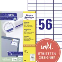 Kleebisetikett AVERY Zweckform 52,5x21,2mm 100 lehte (3668)