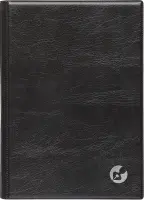 Raamatkalender Boss A5, NÄDAL vertikaal, spiraalköide, plastkaaned (MUST) 00039/40070