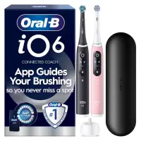 Braun Oral-B iO6 Duo Pack, must / roosa - Elektriliste hambaharjade komplekt